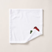 Rode Roos met Naam Bad Handdoek (Wasdoekje)