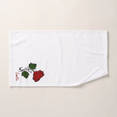 Rode Roos met Naam Bad Handdoek (Handdoek)