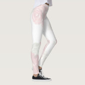 Rode roos met witte achtergrondprint leggings (Rechts)