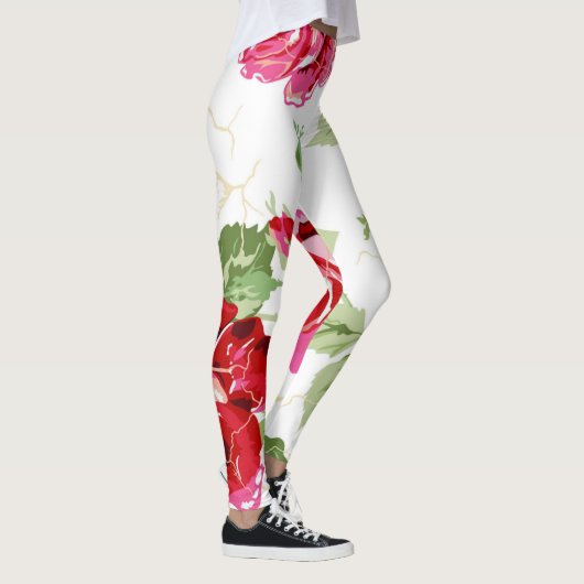 Rode roos met witte leggings voor achtergrondafdru (Rechts)