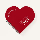 Rode Roos, Minimalistisch Zoet Journal Notitieboek (Voorkant)