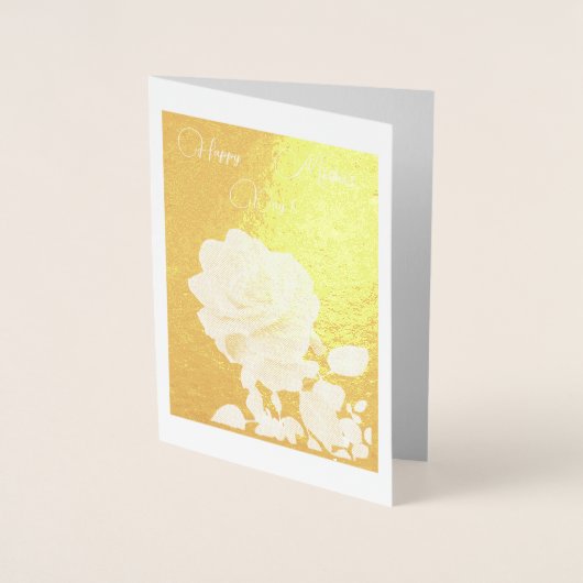 Rode roos - Moederdag Folie Kaarten (Voorkant)