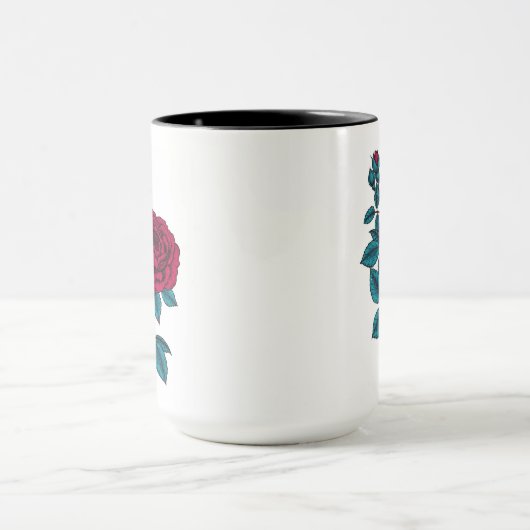 Rode roos mok (Midden)