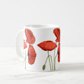 „Rode Roos Mok - Elegante Bloem Coffee Cup“ (Voorkant links)