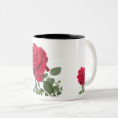 Rode roos mok - handgeschilderd (Voorkant rechts)