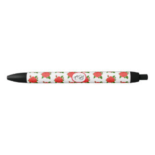 Rode Roos Monogram Zwarte Inkt Pen