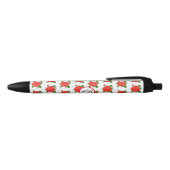 Rode Roos Monogram Zwarte Inkt Pen (Bovenkant)