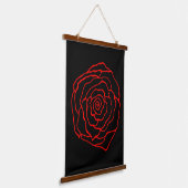 Rode Roos Muur Kunst Tapijt Hangend Wandkleed (Gebogen)
