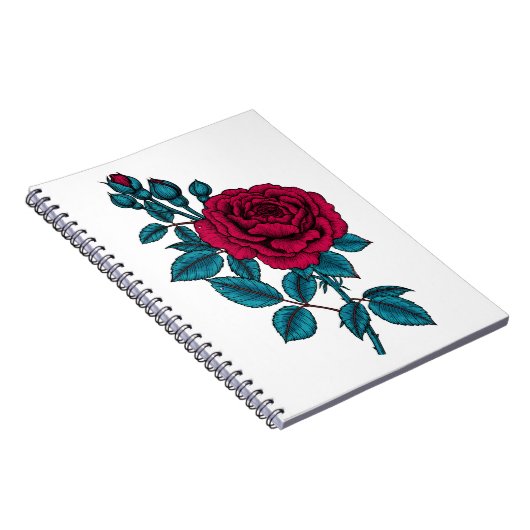 Rode roos notitieboek (Rechterzijde)