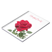 Rode roos - Olie Schilderij Notitieboek (Linkerzijde)