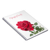 Rode roos - olieverfschilderij notitieboek (Rechterzijde)