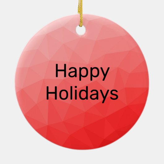 Rode roos ombre geometrisch mesh patroon Monogram Keramisch Ornament (Achterkant)