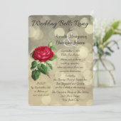 Rode Roos op Bokeh Lichten Post Trouwreceptie Kaart (Staand voorkant)