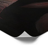 Rode roos op een donkere achtergrond poster (Hoek)