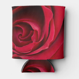 Rode roos op een koelbox blikjeskoeler