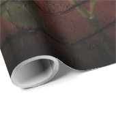 Rode roos op grijze achtergrond cadeaupapier (Rol Hoek)