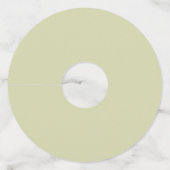 Rode Roos op Limoen Stippen Wijnglaslabel (Achterkant)