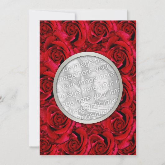 Rode roos op maat gemaakte foto bruidspaar bruilof kaart (Voorkant)