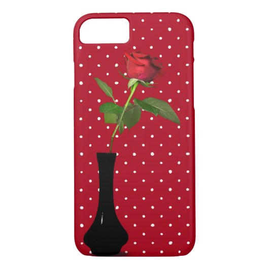 rode roos op poka - stippen Case-Mate iPhone case (Achterkant)
