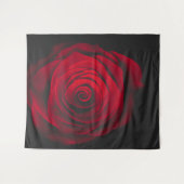 Rode roos op zwarte achtergrond vintage effect wandkleed (Voorkant (horizontaal))