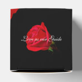 Rode Roos op Zwarte Hart gunst doos- aanpassen Bedankdoosjes (Bovenkant)