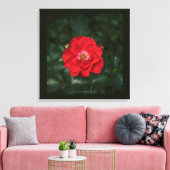 Rode Roos P6568 Canvas Afdruk (Insitu (Woonkamer))