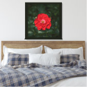 Rode Roos P6568 Canvas Afdruk (Insitu (Slaapkamer))