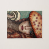 rode roos paddenstoel liefhebber kunstenaar ontwer legpuzzel (Horizontaal)