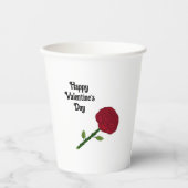 Rode roos papieren bekers (Voorkant)