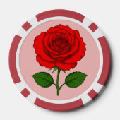 Rode Roos Pokerfiches Poker Chips (Achterkant)