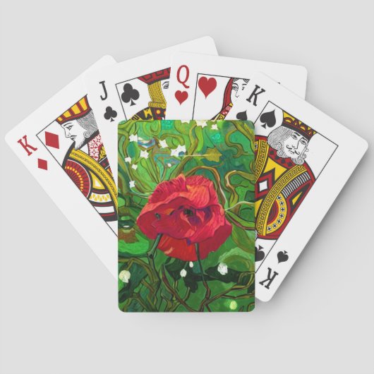 RODE ROOS POKERKAARTEN (Achterkant)
