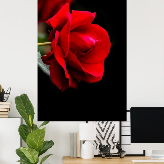 Rode roos poster (Thuiskantoor)