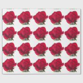 Rode roos - Red rose Cadeaupapier (Vlak)