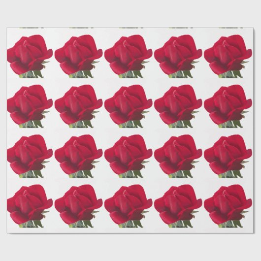 Rode roos - Red rose Cadeaupapier (Vlak)