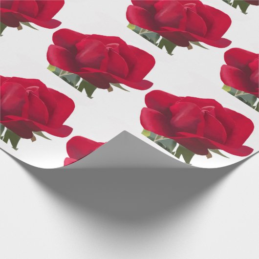 Rode roos - Red rose Cadeaupapier (Hoek)