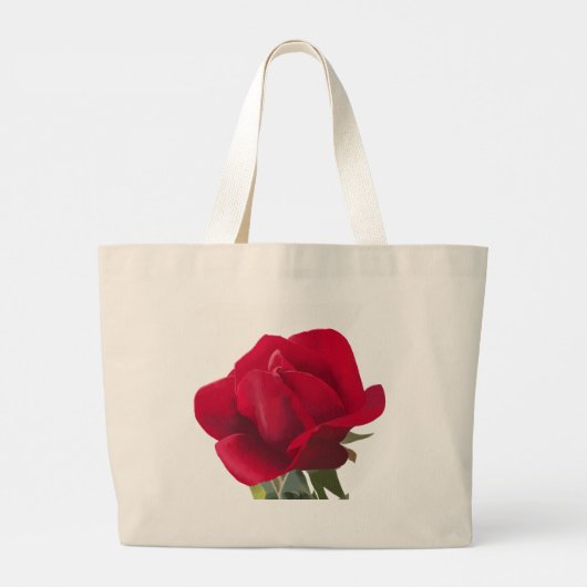 Rode roos - Red rose Grote Tote Bag (Achterkant)