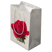 Rode roos - Red rose Medium Cadeauzakje (Achterkant Gekanteld)