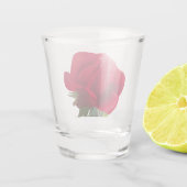 Rode roos - Red rose Shot Glas (Achterkant)