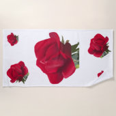 Rode roos - Red rose Strandlaken (Voorkant)