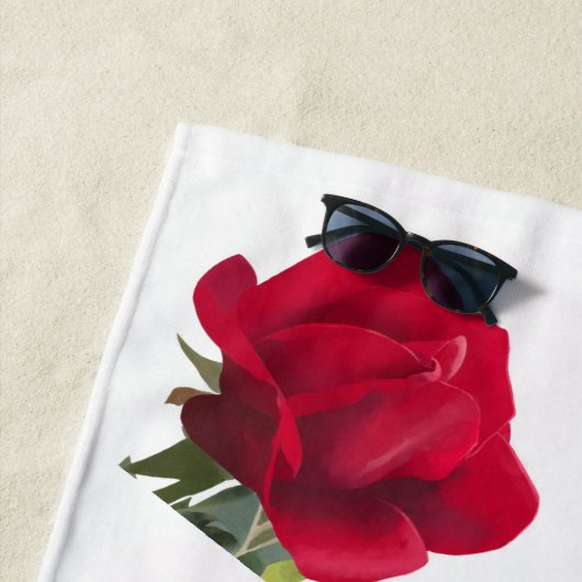 Rode roos - Red rose Strandlaken (In situ)