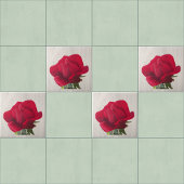 Rode roos - Red rose Tegeltje