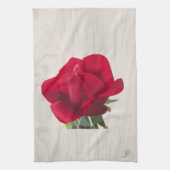 Rode roos - Red rose Theedoek (Verticaal)