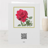 Rode roos - red rose valentine's day kaart (Achterkant)