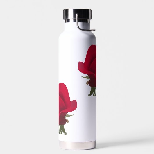 Rode roos - Red rose Waterfles (Links)