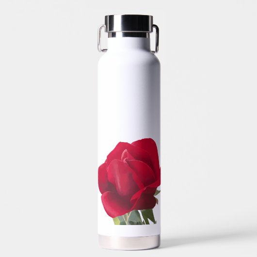 Rode roos - Red rose Waterfles (Voorkant)