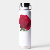Rode roos - Red rose Waterfles (Achterkant)