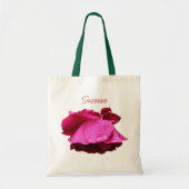 Rode Roos Regendruppels Bloemstuk Persoonlijk Tote Bag (Voorkant)