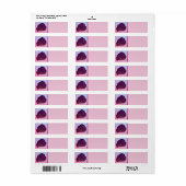 Rode Roos Retouradreslabel Etiket (Full Sheet)