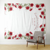 Rode Roos Romantische Trouwfoto Achtergrond Wandkleed (In Situ (horizontaal))