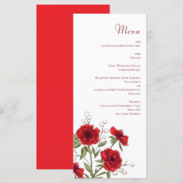 Rode Roos Romantische Trouwmenu's Menu
